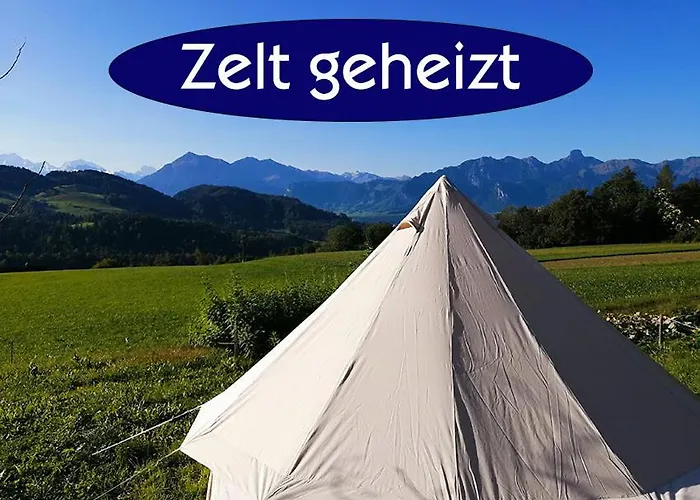 Luksusowy namiot Tipi Zelt Mit Bergsicht