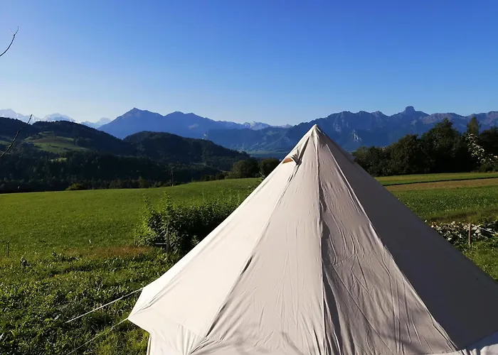 Tipi Zelt Mit Bergsicht Luksusowy namiot Fahrni